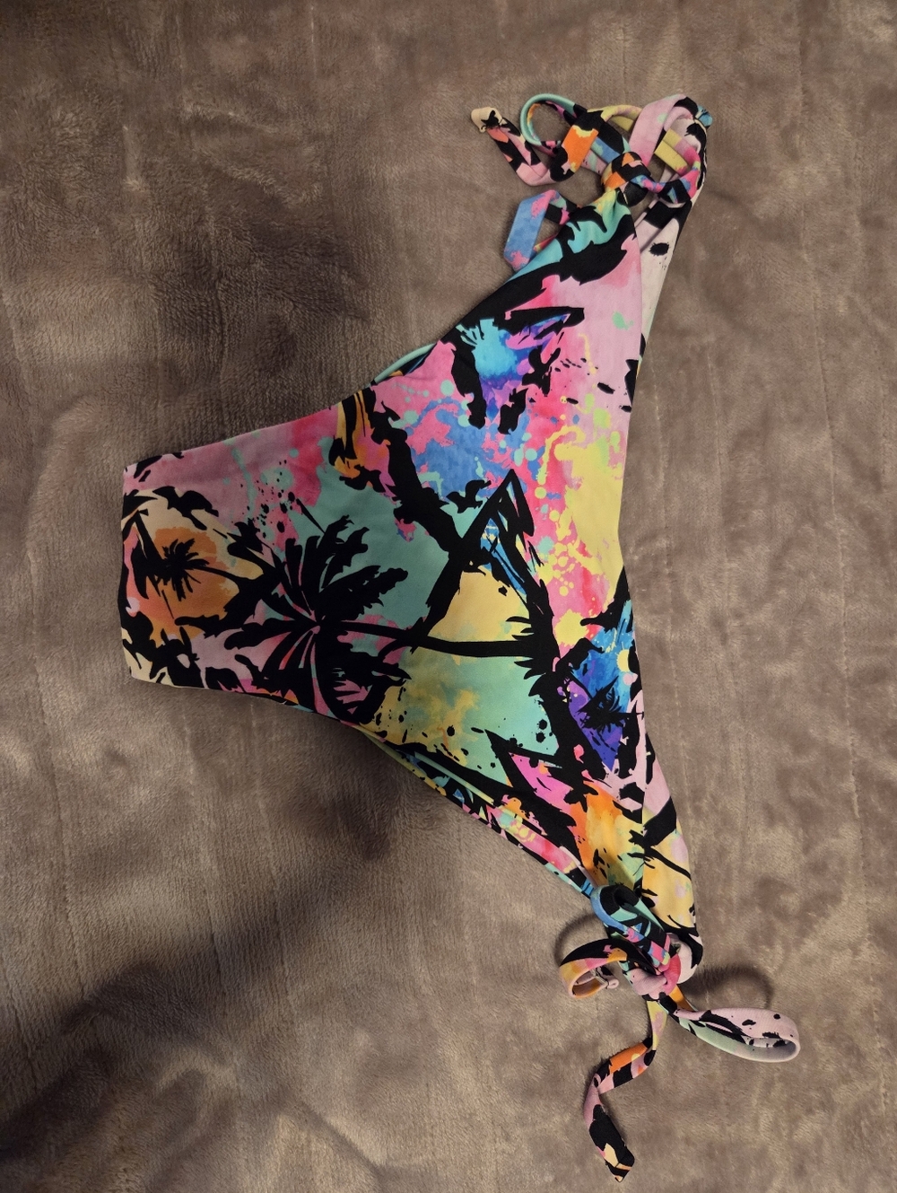 Fused Hawaii Neon Palms Aloha Bikini Bottom